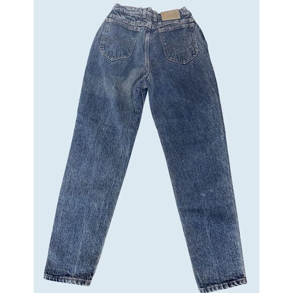 Vintage LEE Acid Washed Mom High Rise Jeans 80s / 90s Sz 24 - Picture 6 of 8